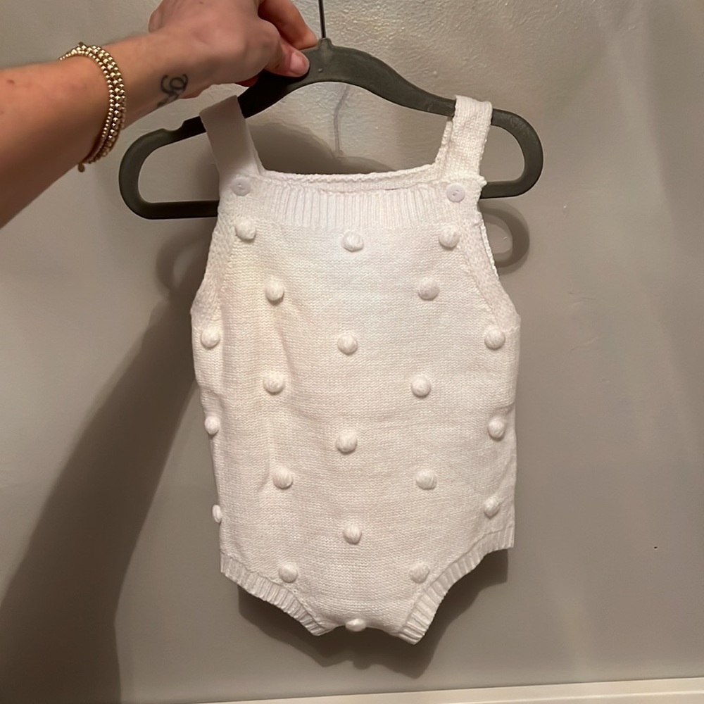 Knit Dotted Romper - NWOT